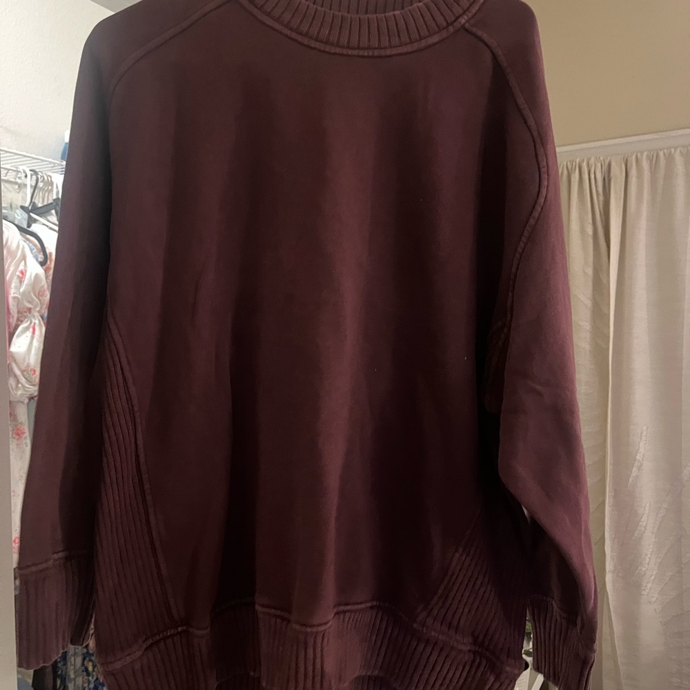 Burgundy Oversized Crewneck